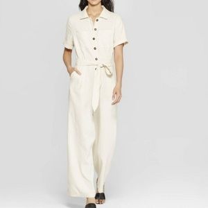 Who What Wear Linen Blend Jumpsuit